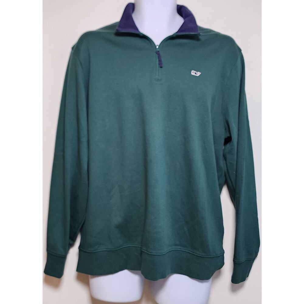 Vineyard Vines Men's Quarter Zip Pullover Preppy Minimalist Casual Size L